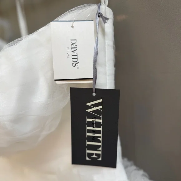 NWT Vera Wang White Wedding Dress Plus Size 18W Strapless Tulle Short Bridal - Picture 6 of 16